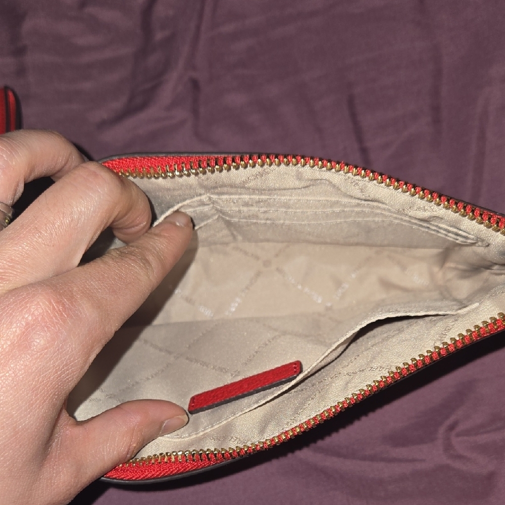 Michael Kors Red Wristlet Clutch - Picture 8 of 9